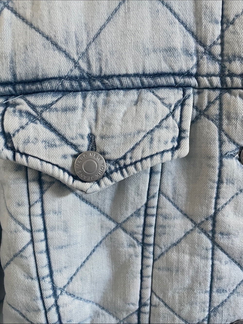 Marc New York Quilted Light Blue Denim Jacket - Picture 7 of 16